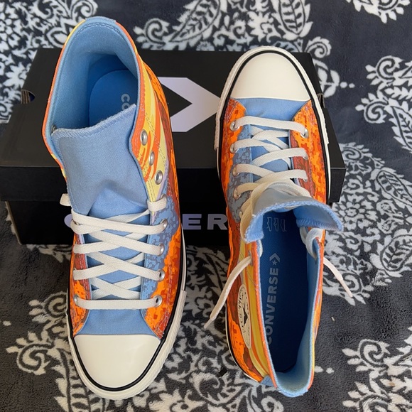 Converse Chuck Taylor All Star Hi Magma Orange/Sea MEN`S - Picture 13 of 16